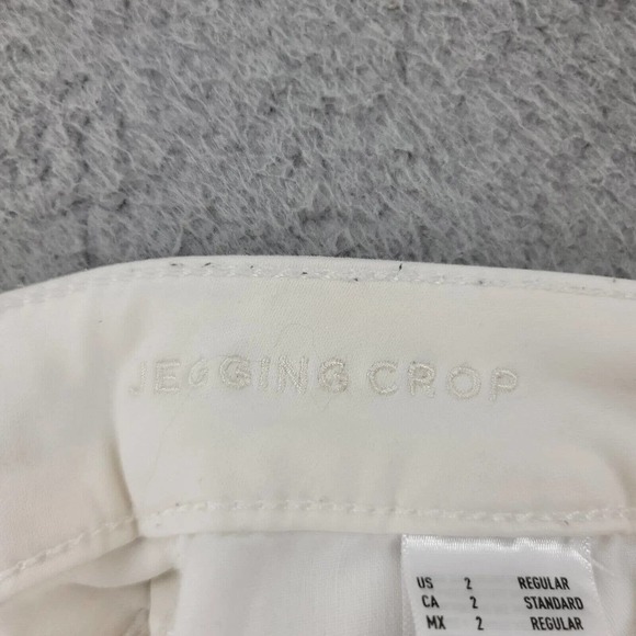 American Eagle Jeans Womens 2 Cream Super Super Stretch Distressed Jegging Crop‎ - Picture 10 of 16